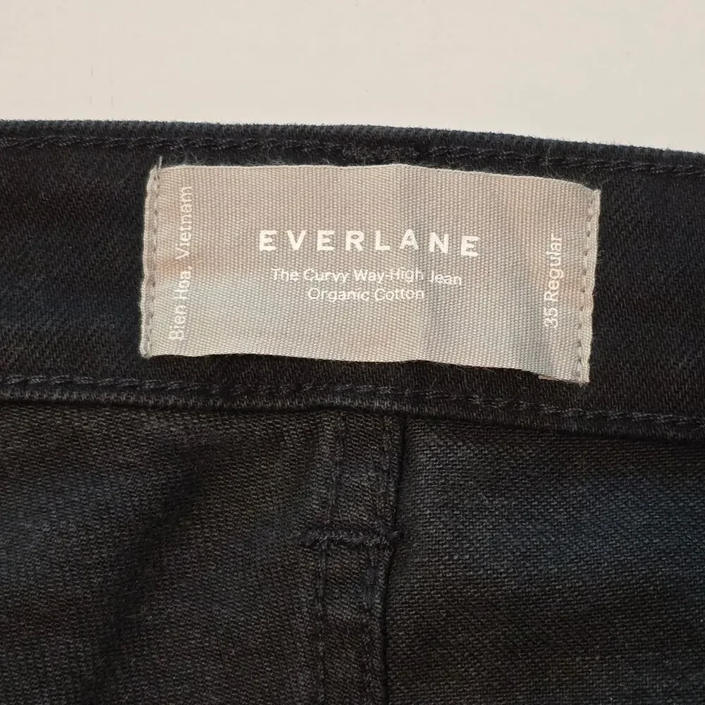 Everlane Jeans Womens Plus Size 35 Regular Black The Curvy Way High Neutral NWT